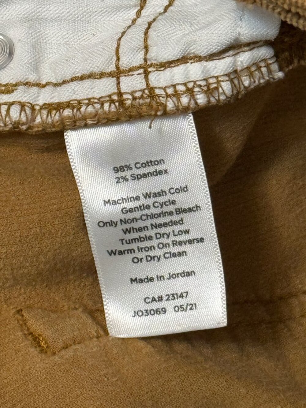 Talbots Pants Womens 10P Corduroy Straight Leg Petite Mustard Brown Classic - Picture 6 of 10